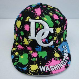 Washington DC Embroidered Neon Colored‎ Baseball Cap Hat Fitted Sz L